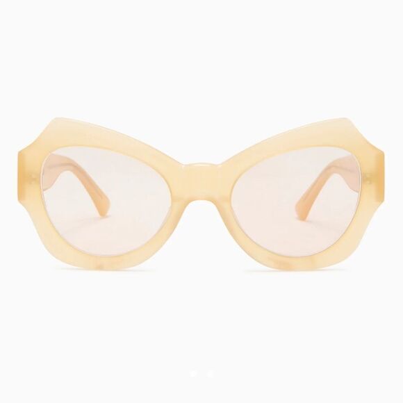 NIB Ulla Johnson Opal Sunglasses Butterfly Shape Ochre in color main image 6